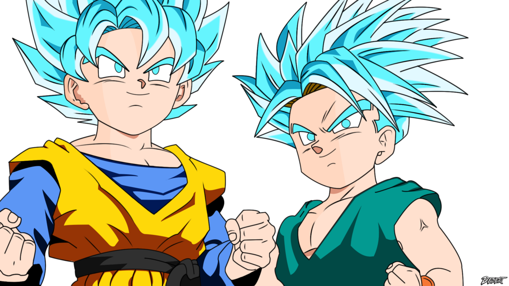 402kib, 1024x576, Chadten & Hunks - Goten Super Saiyan Blue (1024x576), Png Download