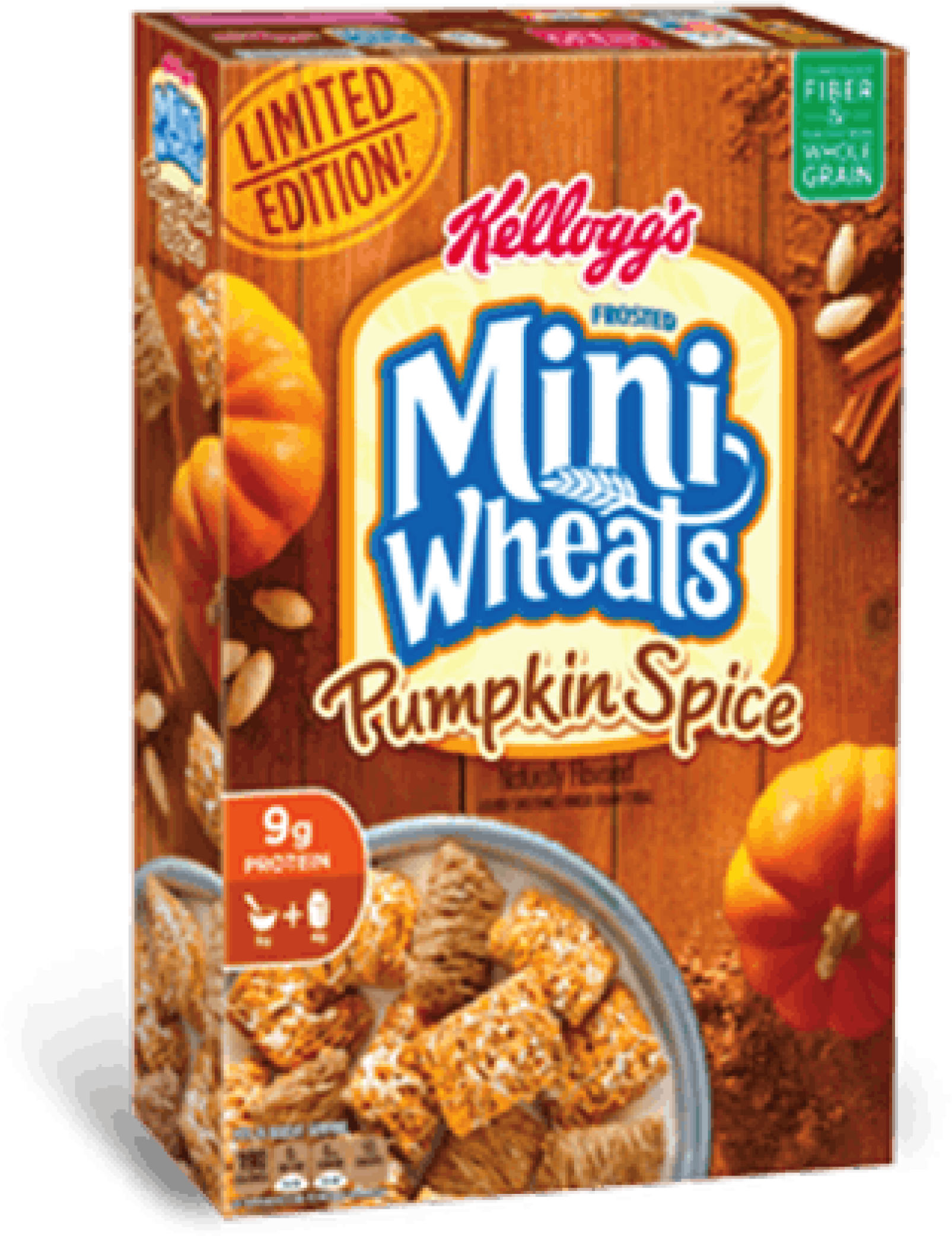 Pumpkin Spice Frosted Mini Wheats (2083x2083), Png Download