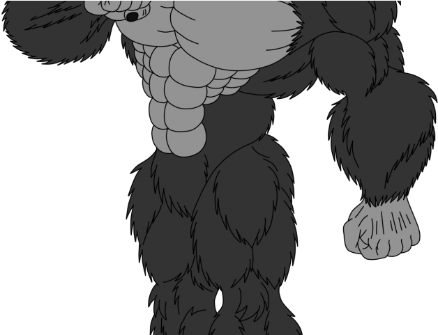 Gorilla Clipart Muscle - Muscular Gorilla (640x480), Png Download