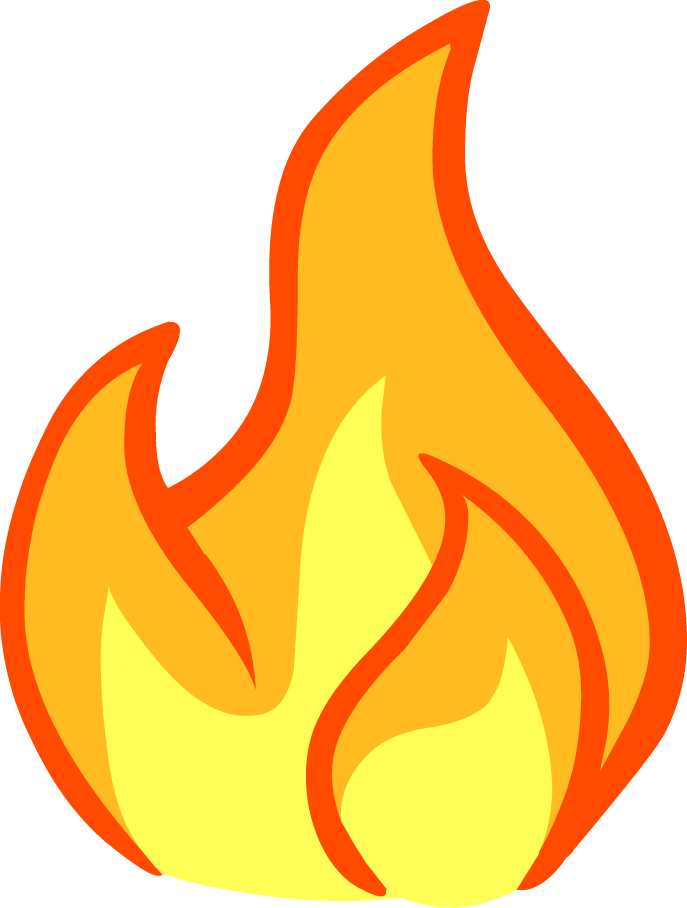 Fire Clipart Coat - Картинка Огонь Нарисованный (687x908), Png Download