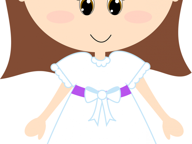 Doll Clipart First Communion - Cartoon (640x480), Png Download
