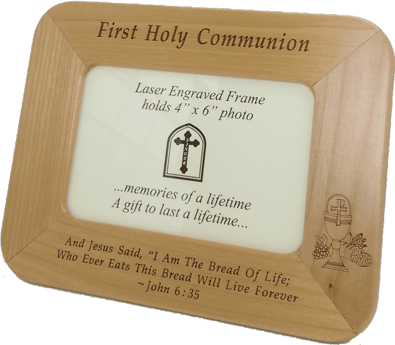 First Communion Maple Wood Photo Frame Gift Image - Bar Soap (900x910), Png Download
