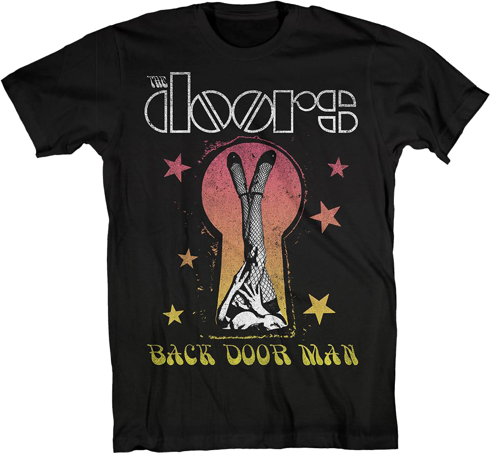 The Doors Back Door Man Graphic T-shirt The Doors Official - Doors The Doors (1000x1000), Png Download