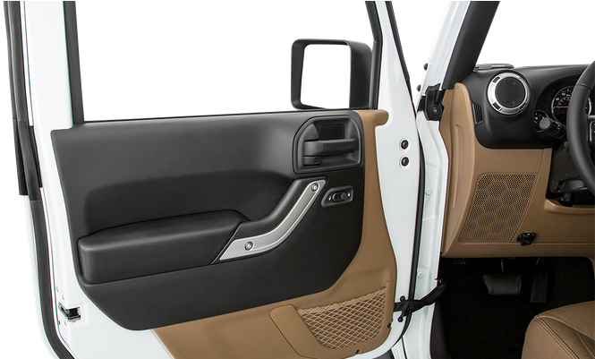 Inside Of Driver's Side Open Door, Window Open - Jeep (800x400), Png Download