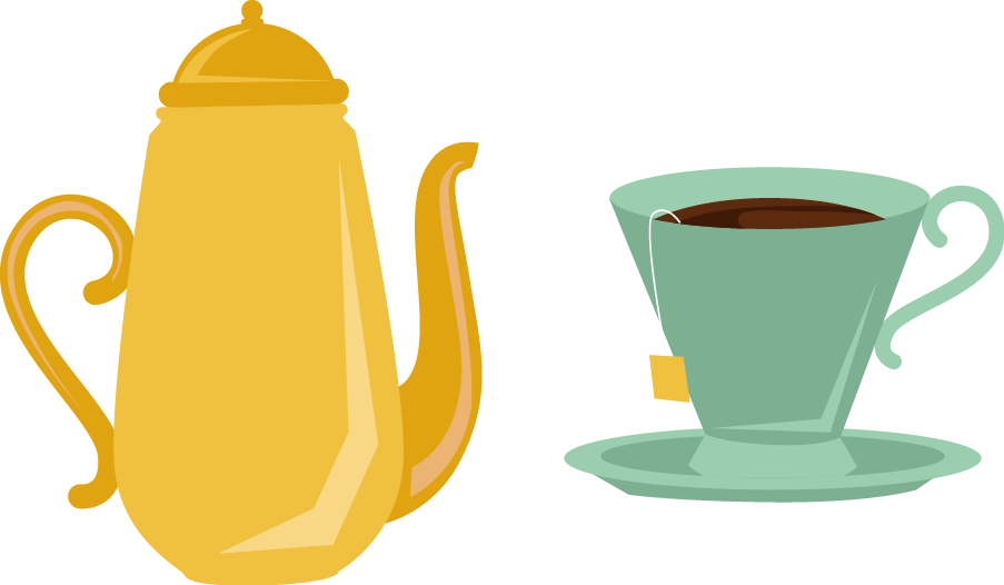 Teapot Coffee Cup Mug - Tetera Con Tazas Png (903x526), Png Download