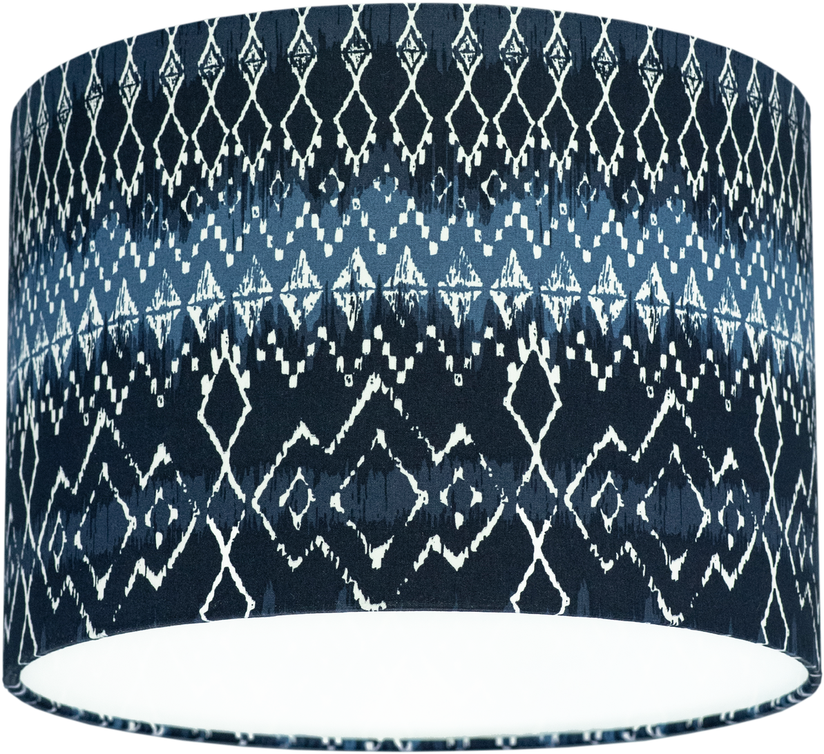 Quirk Indigo Batik Diamonds Navy Fabric Lamp Shade - Bangle (1280x1280), Png Download