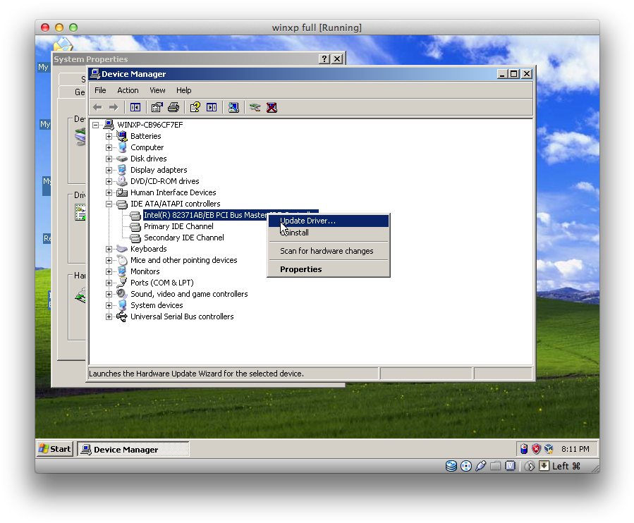 Install Windows Xp Onto Usb - Device Manager (914x757), Png Download
