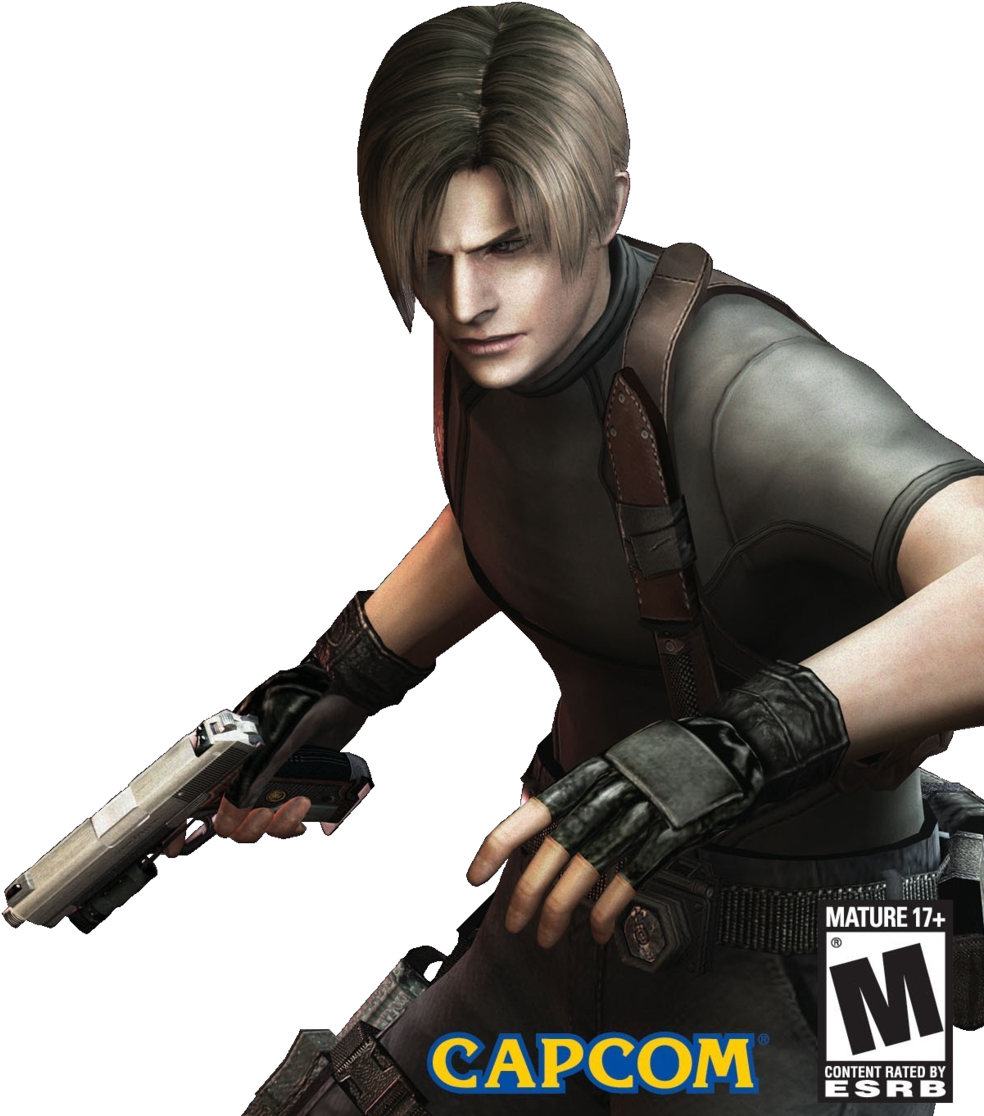 Resident Evil 4 Com Tudo O Que Aconteceu Em Raccon, - Leon Resident Evil 4 Render (1024x1169), Png Download