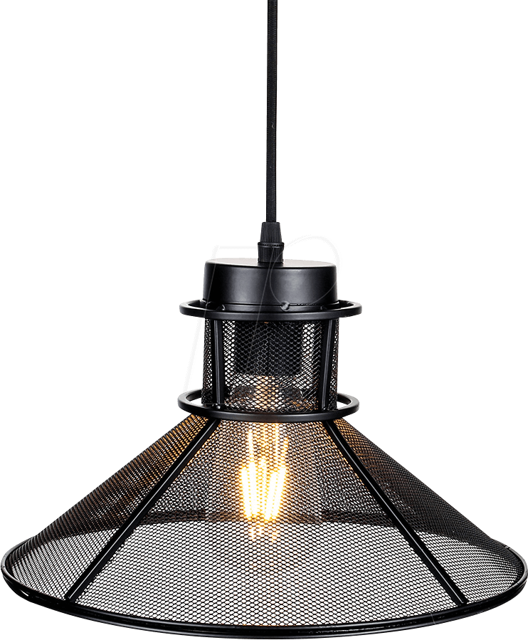 Black Metal V Shape Mesh Pendant Lamp D - Chandelier (742x899), Png Download