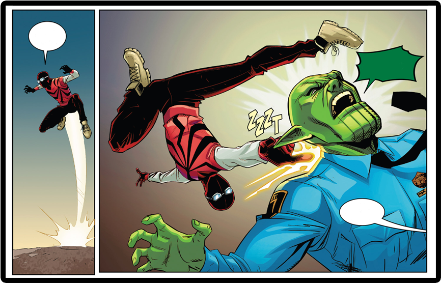 This Spider Bit Miles Giving Him Various Spider-based - Spider-man (1280x720), Png Download