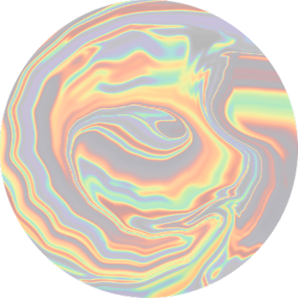 Orange Green Beige Blue Circle Swirl Marble Holo Rainbo - Circle (1024x1024), Png Download