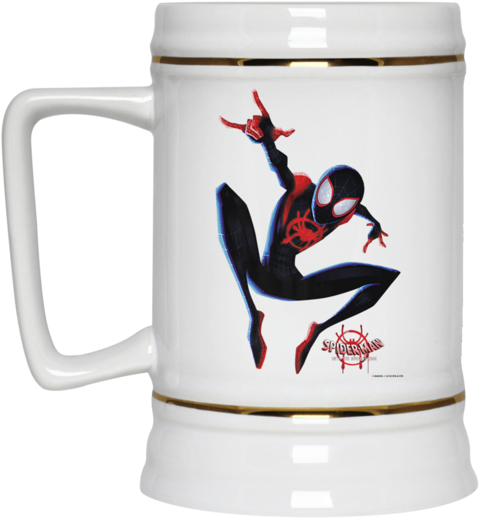 Marvel Spider Man Spiderverse Miles Morales Beer Stein - Mug (1024x1024), Png Download