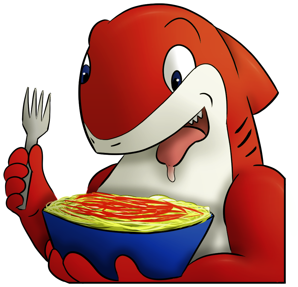 Spaghetti Shark - Cartoon (996x957), Png Download