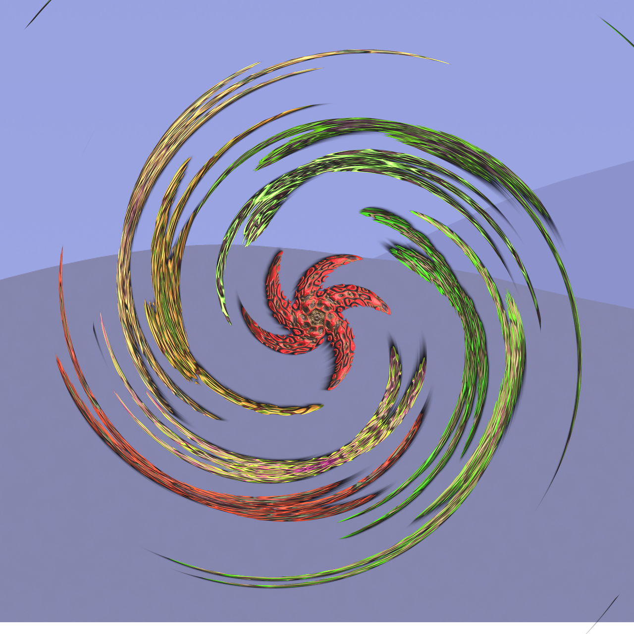 Starfish Swirl Circle - Illustration (1280x1280), Png Download