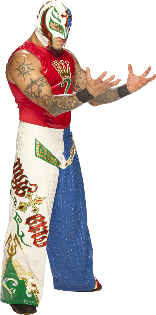 Rey Mysterio - Rey Mysterio Mexican Suit (631x1267), Png Download