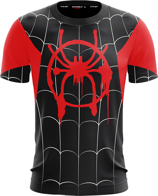 Into The Spider Verse Miles Morales Cosplay Unisex - Miles Morales Into The Spider Verse Tshirt (1024x1024), Png Download