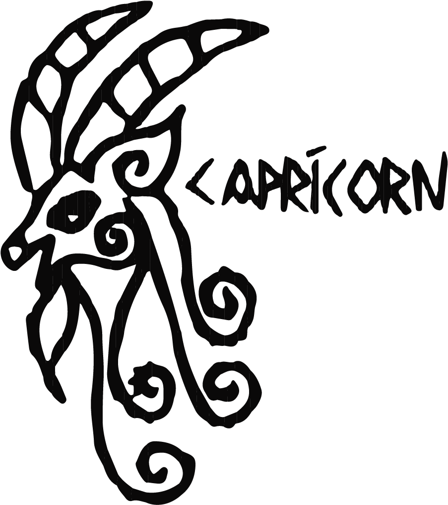 Capricorn Embroidery - Embroidery - Illustration (1332x1245), Png Download
