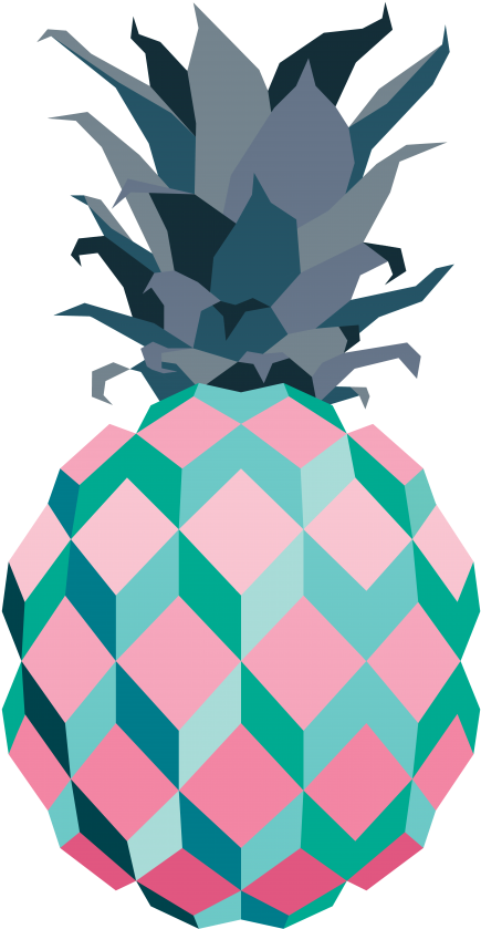 Picture Design Transparent Pineapple - Pineapple Graphic Design (635x900), Png Download
