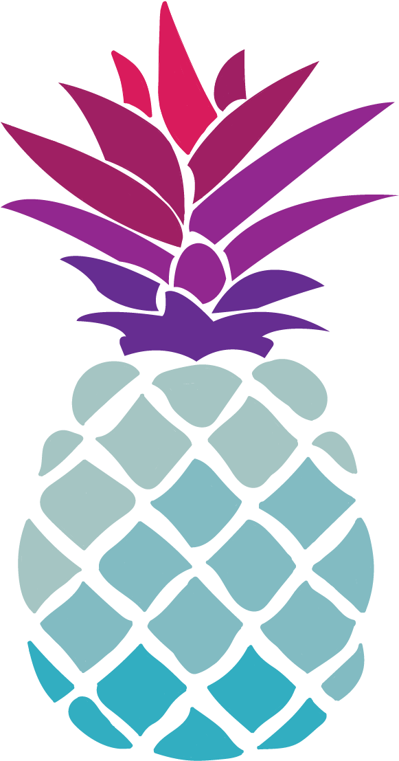 Collection Of Free Transparent Download On Ubisafe - Pineapple Decals (940x1296), Png Download