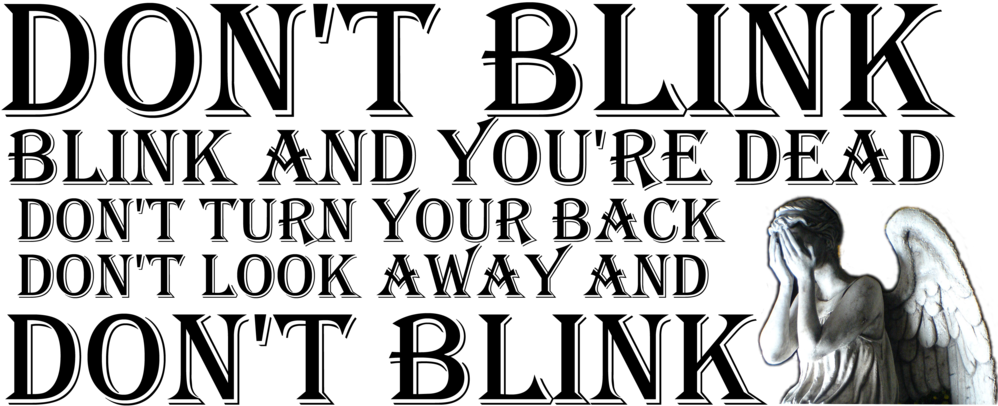 Dr Who Weeping Angel Don't Blink> - Domin Sport (1000x500), Png Download