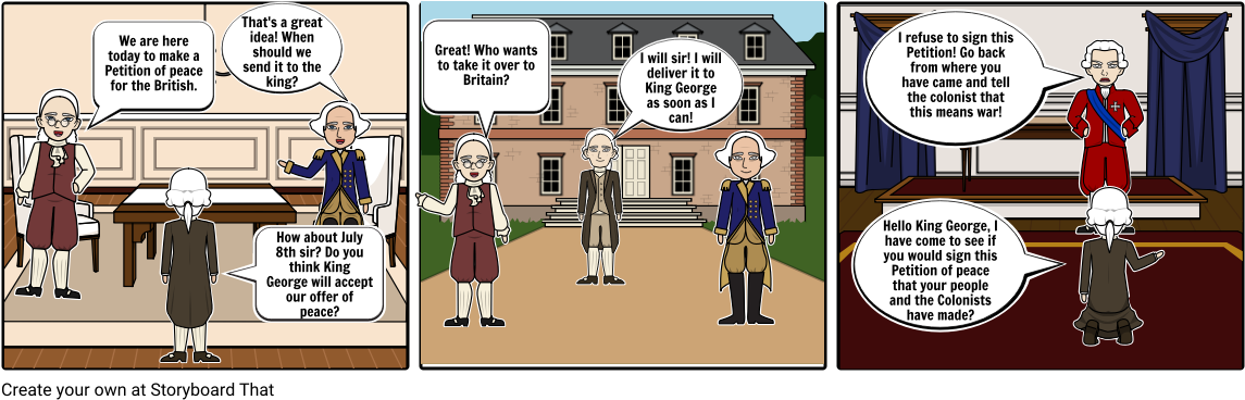 The Olive Branch Petition - Cartoon (1164x385), Png Download