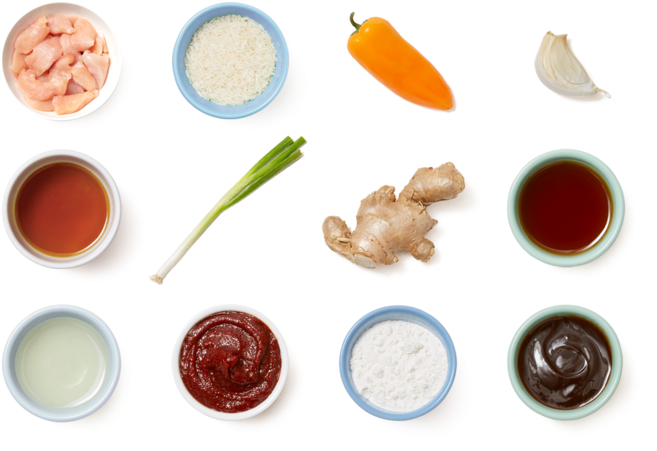 General Tso's Chicken With Sweet Peppers & Jasmine - Chutney (700x477), Png Download