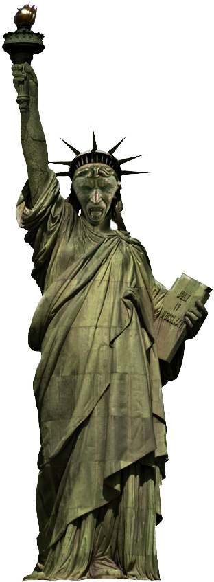 Soul Of A Dragon - Statue Of Liberty (580x868), Png Download