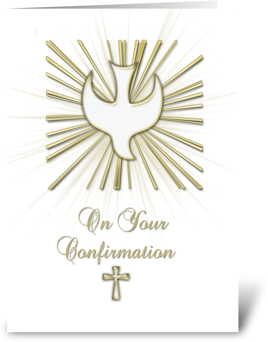 Confirmation Dove Gold - Confirmation (1050x1188), Png Download