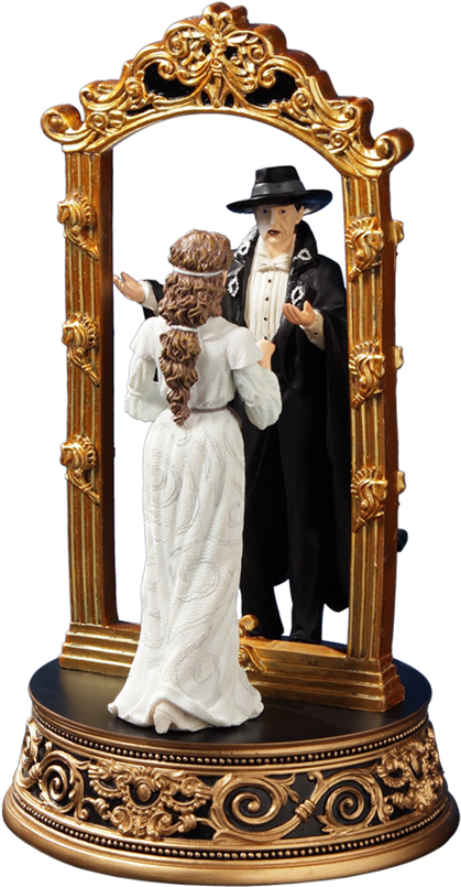 Phantom & Christine Mirror Figurine - San Francisco Music Box Company Phantom (900x900), Png Download