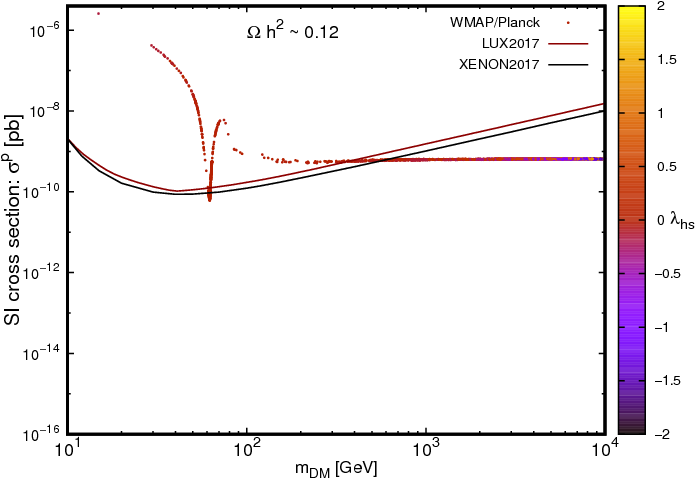 The Relic Density Viable Space Saturates The Spin Independent - Diagram (720x504), Png Download