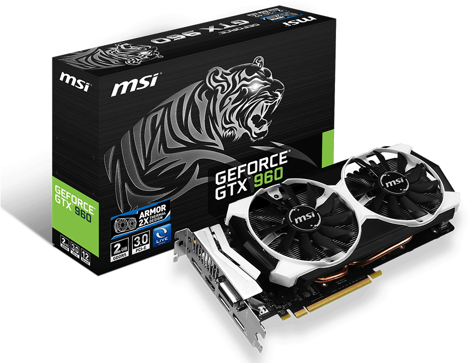 Geforce Gtx 960 2gd5t - Msi Gtx 960 Armor (1024x819), Png Download