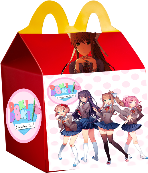 Funddlc Happy Meal - Doki Doki Literature Club Poster (520x610), Png Download