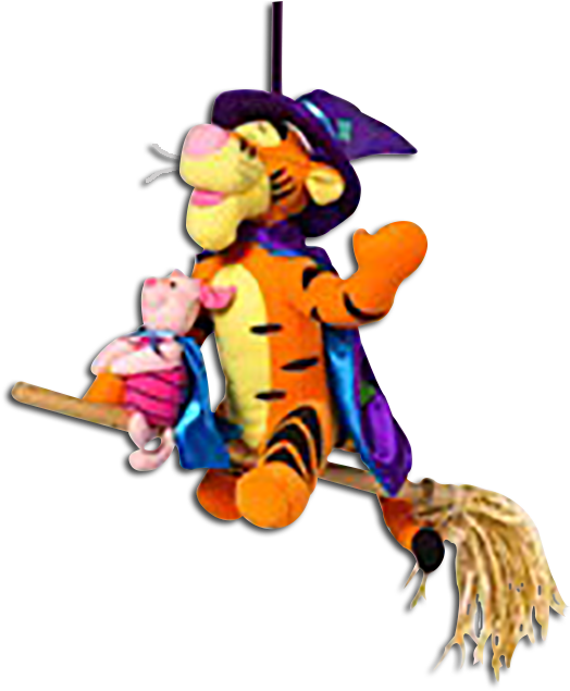 Tigger Halloween Decoration Witch Piglet Disney Stuffed - Tigger Witch (550x634), Png Download
