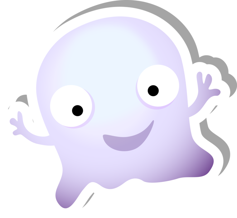 Happy Little Ghost Sticker (760x700), Png Download