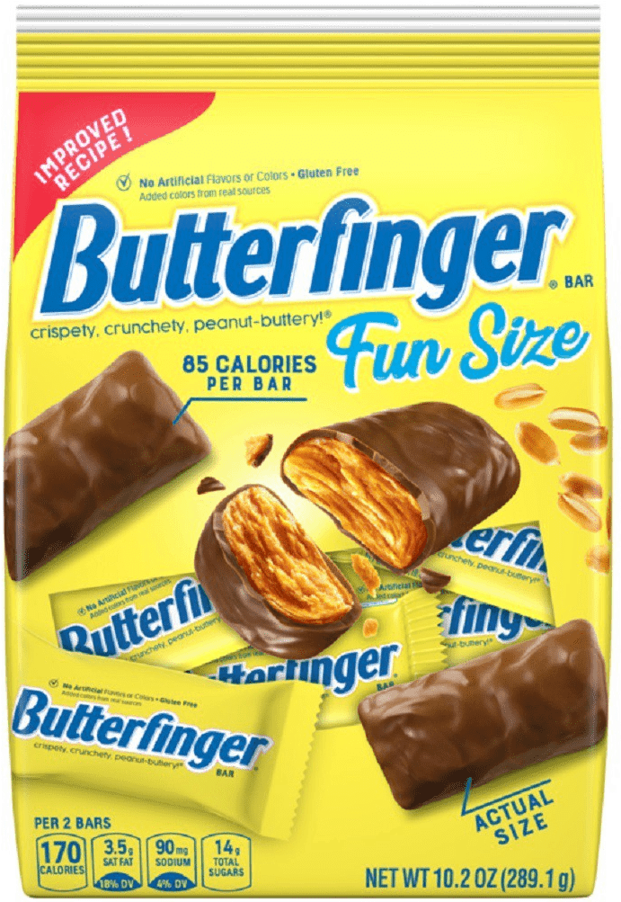 Butterfinger Candy Bar Fun Size Bag Buy Groceries Online - Pumpernickel (1002x1002), Png Download
