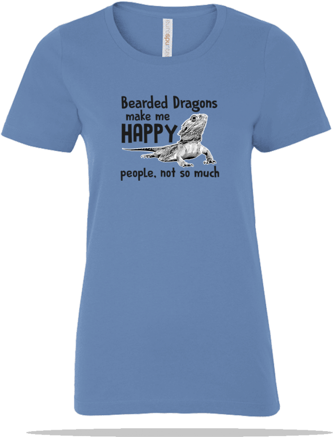 Bearded Dragon Happy Ladies Tee - Gordon Setter (1000x1000), Png Download