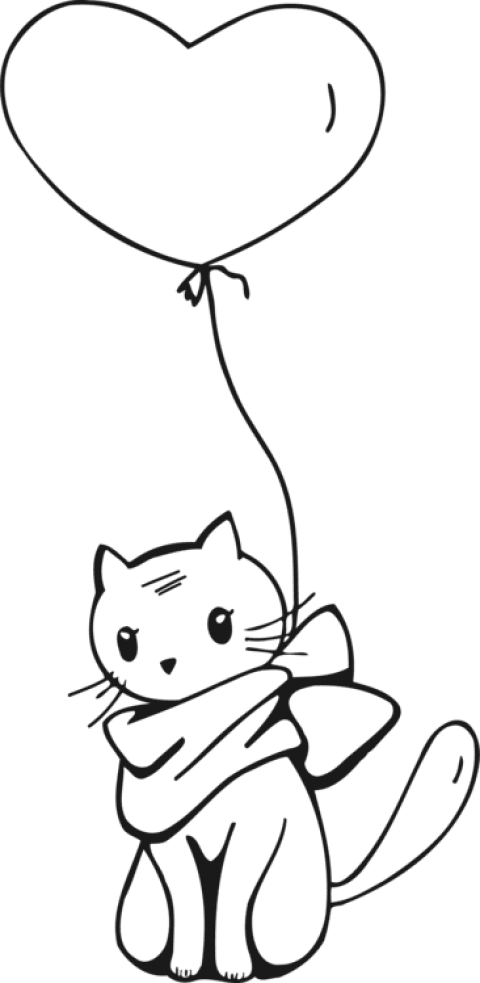 Free Png Download Outline Cat Line Art Png Images Background - Outline Drawings Of Cats (480x983), Png Download