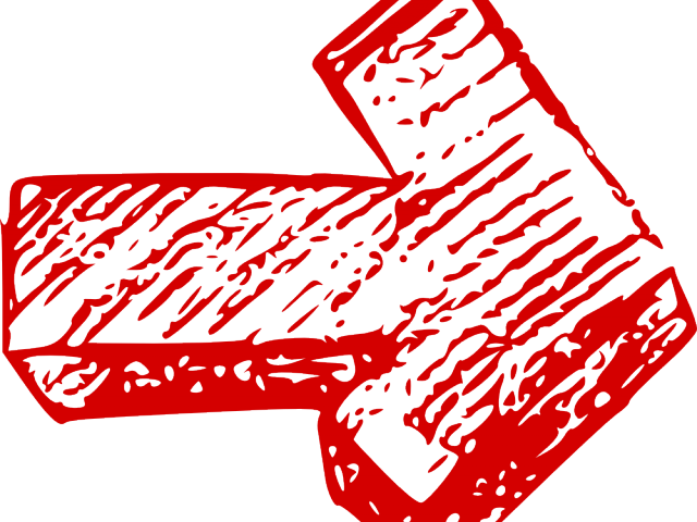 Drawn Arrow Crayon - Red Hand Drawn Arrow Icon (640x480), Png Download