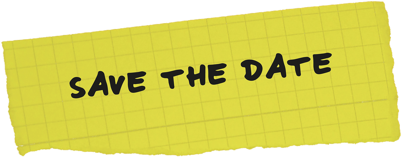 Note Post It Paper - Save The Date Sticky Note (1280x521), Png Download