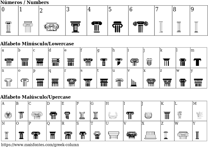 Font Details Greek Column - Bladi One Wide 4f Bold (689x640), Png Download