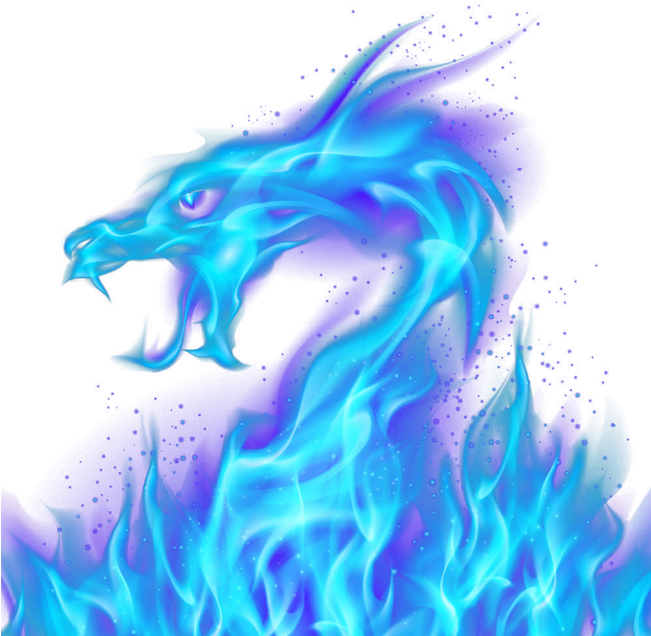 Mq Fire Blue Smoke Smokes Dragon Flames Png Gif Smoke - Blue Fire Dragon Png (650x650), Png Download