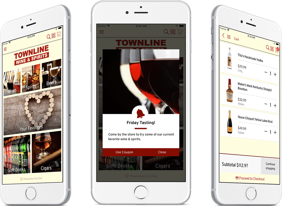 Townline Demo Iphone 6s Plus Front Angled Psd - Iphone (1000x720), Png Download