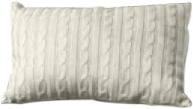 Knitted Pillows White - Throw Pillow (1000x576), Png Download