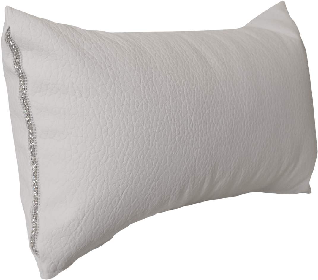 Theo Pillow With Crystal Ribbon White - Cushion (1205x1080), Png Download