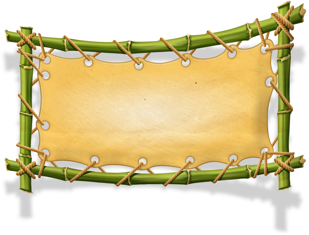 Rope Clipart Fun Frame - Bamboo Frame Png (1024x797), Png Download
