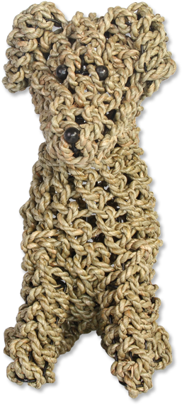 Natural Rope Dog - Crochet (600x600), Png Download