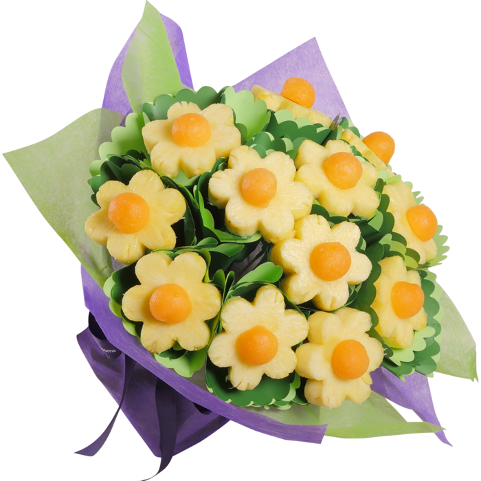 Pineapple Flower Bouquet - Bouquet (700x700), Png Download
