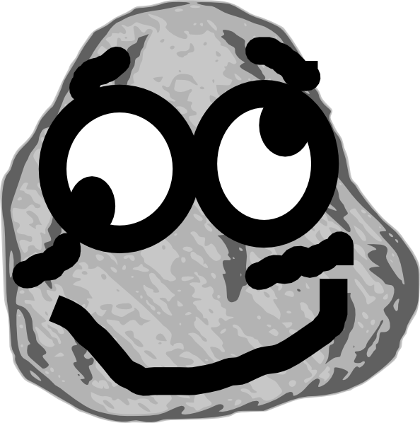 Rock With A Face Clipart (594x598), Png Download