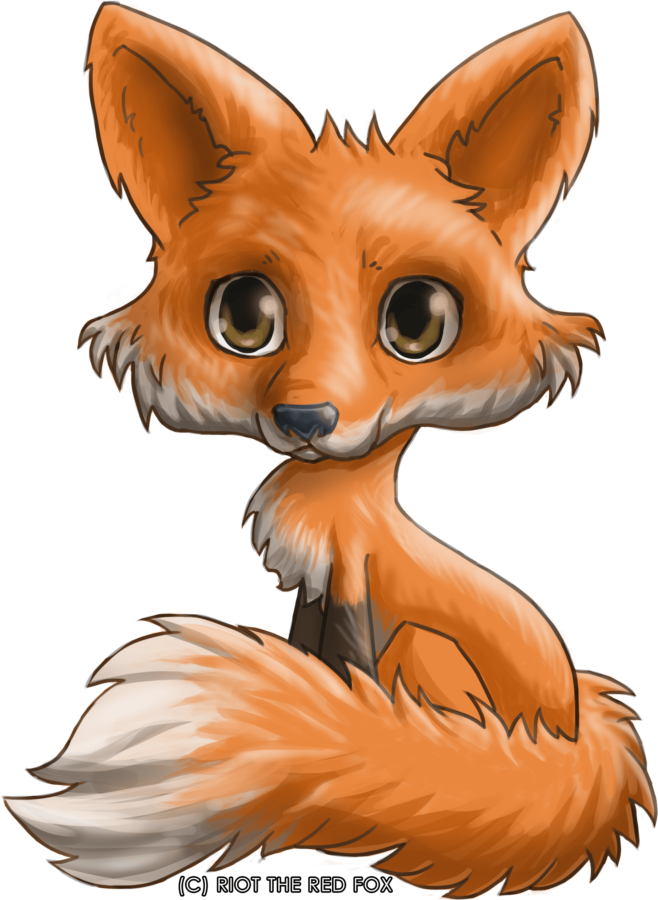 Riot The Fox Chibi Artworktee - Red Fox (2200x3000), Png Download