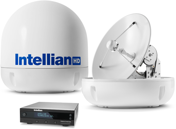 How Does A Marine Satellite Dish Work - Intellian S6hd (671x538), Png Download